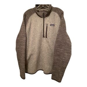 Patagonia Better sweater, Men’s 1/4 zip neck with stand up collar,  grey, XXL